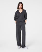 SPANX AirEssentials® Brushed Straight Leg Pant | Dark Heather Grey